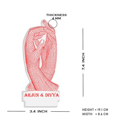 3D Design Couples Hand Night Lamp